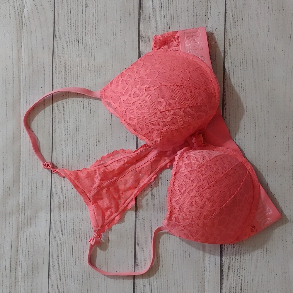 PINK BY VICTORIA'S SECRET LACE PUSH-UP BRA